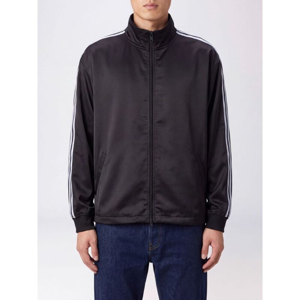 Y-3 Men Technical Fabric Zip-Up Sweatshirt Y-3 With High Neck And 3-Stripes Logo